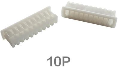 Штекерный корпусной разъем 10P (1.25 мм, белый, пластик, 10 контактов, male)