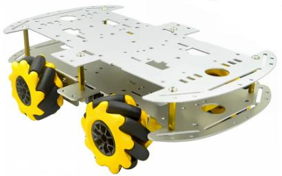 Aluminum Car Chassis wheel Drive Chassis DIY Car 4WD Four- McNamum Wheel (Double layer)