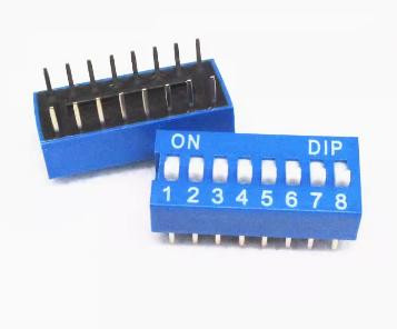 8Pin Blue Flat Dial switch 2.54mm