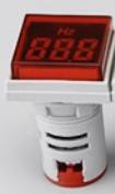 Светодиодный частотомер AD16-22DSHZ (20-75Гц, 22мм, квадратный корпус, LED, красный)