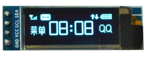 "Дисплей IIC OLED 0.91"" 128*32, SSD1306 синие символы"