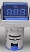 Светодиодный частотомер AD16-22DSHZ (20-75Гц, 22мм, квадратный корпус, LED, синий)