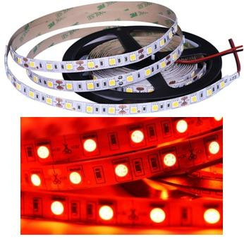 Светодиодная лента 5050 SMD (красный, гибкая, 12В, 60 LED/м, 5 метров)