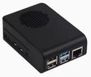Корпус для Raspberry Pi 4B (черный, ABS)