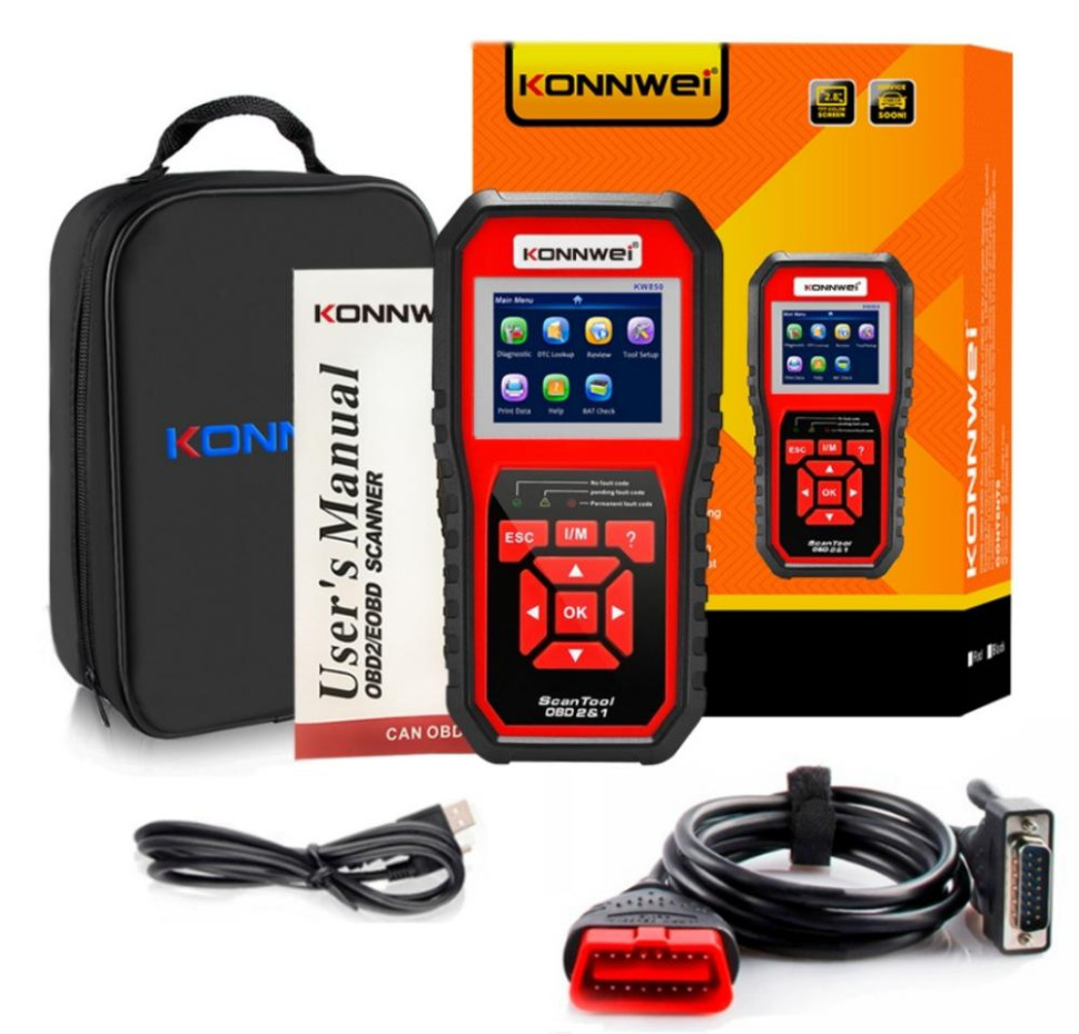 KONNWEI KW850 Car Diagnostic Tool Red Professional Auto OBD2 Scanner