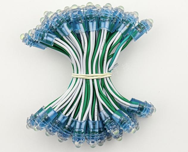 Зеленая светодиодная гирлянда 9MM (5В, открытые светодиоды, 50LED/компл, плата в комплекте)