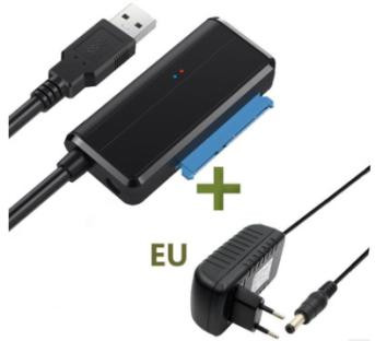 Кабель для внешнего жесткого диска SATA (7+15 пин) - USB 3.0 (евровилка)