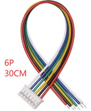 Односторонний штекерный разъем PH2.0мм 6P (провод 1007 26AWG, 30см)