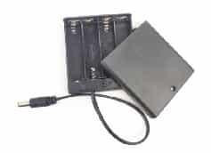 Box with Switch, with 4x AA Battery Holder Cover and DC