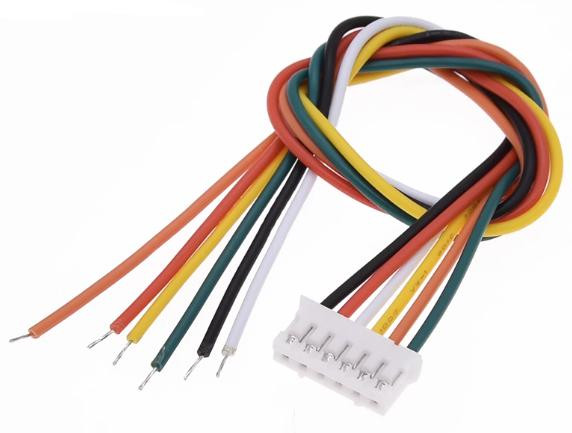 Односторонний штекерный разъем PH2.0мм 6P (провод 1007 26AWG, 50см)