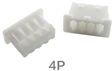 Штекерный корпусной разъем 4P (1.25 мм, белый, пластик, 4 контакта, male)