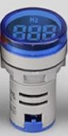 Светодиодный частотомер AD16-22DSHZ (20-75Гц, 22мм, круглый корпус, LED, синий)