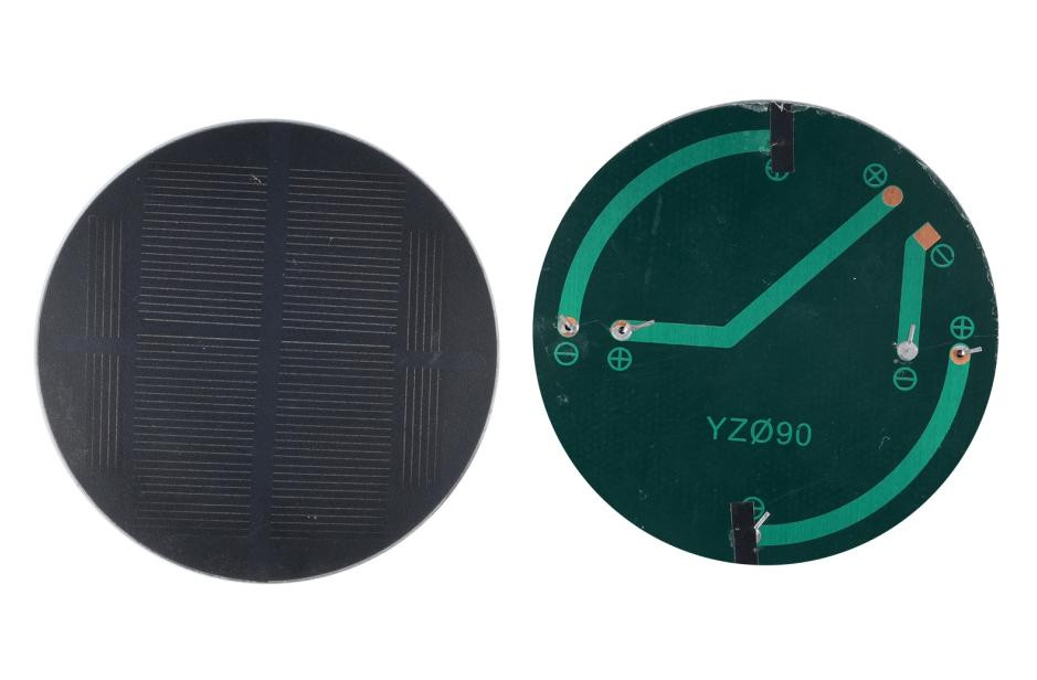 Капельная солнечная панель 5.5V 115-120MA (поликристаллическая, круглая гелевая, 5.5В, 115-120мА, D90мм, МОК300шт)