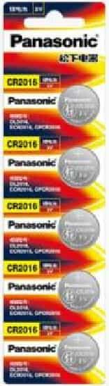 Батарея PANASONIC CR2016 (Li, 3В, кнопочные, высококачественные, 5 шт.)
