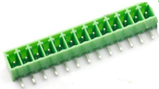 Зеленые клеммные колодки KF2EDGR-13P (изогнутые, 3.81 мм, 13P, PCB)