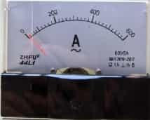 Note: The 600A meter above needs to be used with a CT! Analog Panel Pointer 44L1-A AC Ammeter Size:100mmx80mm Ammeter 600/5A