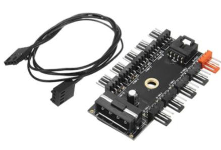 Контроллер вентиляторов (10 портов, 3-pin/4-pin, PWM, управление оборотами, питание SATA)
