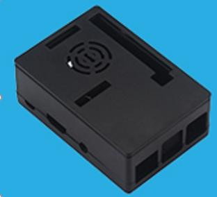 "Корпус для Raspberry Pi 3B+/3B (ABS, черный, широкий, с возможностью установки  вентиляторов или 3.5"" дисплея)"