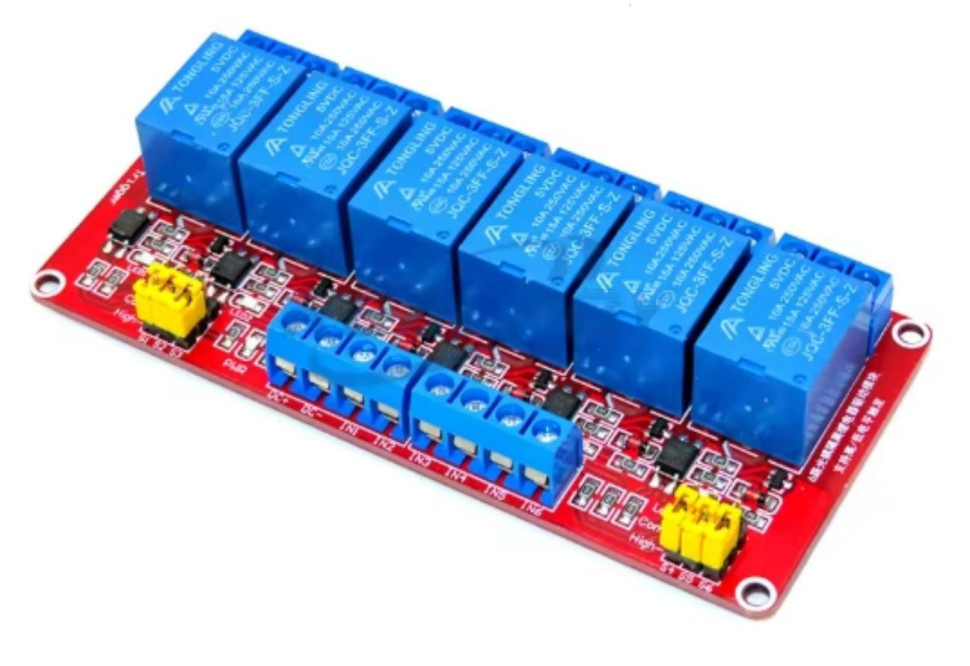 6 Channel Relay Module 5V High and Low Level Trigger Relay Contro