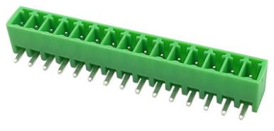 Зеленые клеммные колодки KF2EDGR-15P (изогнутые, 3.5 мм, 15P, PCB)