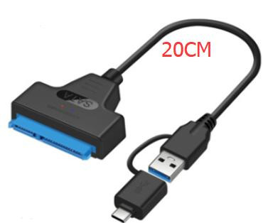 Кабель для внешнего жесткого диска SATA 3.0 - USB 3.0/Type-C 2-в-1 (длина 20 см)
