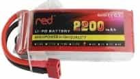Аккумулятор RED (LiPo, 3S, 2200 мАч, 11.1В, 35С, высокая мощность, для авиамоделей, разъем T Female)