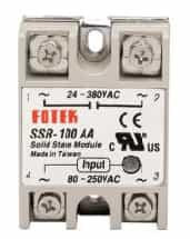 Твердотельное реле FOTEK SSR-100AA (80-250В, AC управление AC нагрузкой)