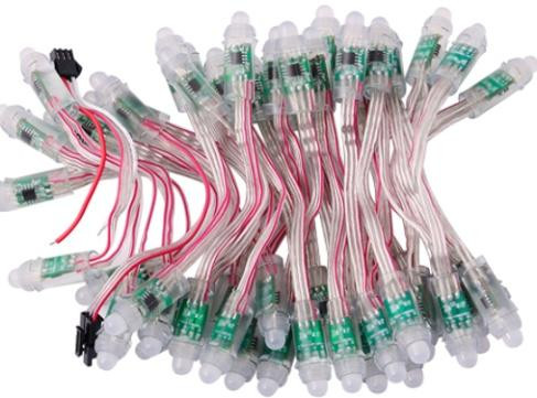 RGB светодиодная гирлянда (12ММ, 5В, WS2811, открытые светодиоды, адресная LED, цифровое управление)