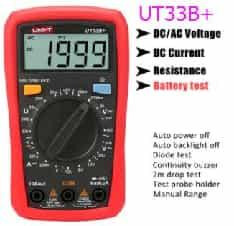 Цифровой мультиметр UNI-T UT33B+ (ручной диапазон, тестер батарей, без батареи)