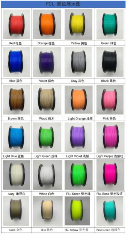 Printing Filament for 3D PCL 1.75mm+? Color Print Temp: 70-100°C Low Temperature Pen